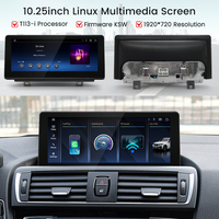 HFmidia 2026 Nouveau système Linux 10.25 12.8 pouces Écran fin pour BMW Série 1 F20 F21 Lecteurs vidéo de voiture sans fil CarPlay Auto