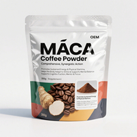 Poudre de café adaptogène quotidienne OEM, combine la racine de maca pour l'équilibre avec du café pour la vigilance