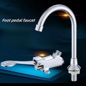 Commercio all'ingrosso in ottone singolo acqua fredda laboratorio medico rubinetto del pedale del rubinetto - Product Image 4