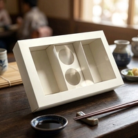 Boîte à pâtisserie de haute qualité avec logo personnalisé, estampage à chaud, lamination brillante, recyclable, support pour sauce, insert de qualité alimentaire, sushi, shawarma, cadeau