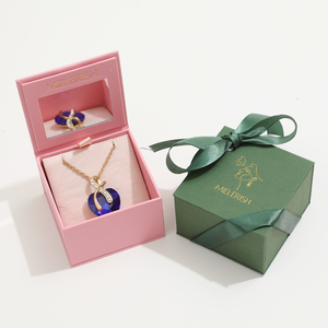 High-end Luxury Eco-Friendly Handmade Book Shaped Jewelry Mirror Art Paper <b>Box</b> Magnetic Closure <b>Gold</b> Foil Customizable for <b>Gift</b> - Product Image 2