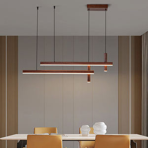 Luces colgantes minimalistas, luces colgantes Led de madera de nogal nórdico para comedor/sala de estar, cocina, recepción, dormitorio, Hotel - Product Image 4