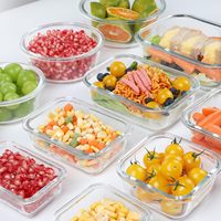 Conteneur alimentaire multifonctionnel en verre sous vide avec couvercle – Neuf – Conteneur alimentaire en verre – Conteneurs de préparation de repas en verre
