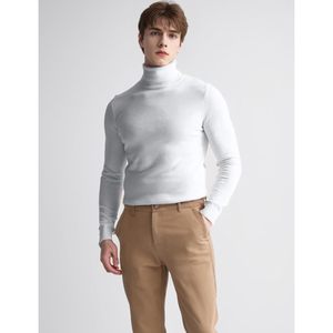 FOXA Men's <b>Turtleneck</b> <b>Sweater</b> Slim Fit Soft Knitted Basic Pullover - Product Image 3