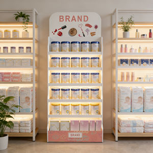 Exhibidor de Acrílico Plegable Personalizado para Piso, Ideal para Botellas de Fórmula para Bebés, Ropa, Cremas, Cosméticos, Base de Maquillaje, para Tiendas y Mercados - Product Image 3