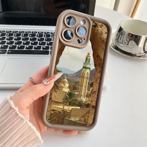 Coque de protection antichoc en TPU souple avec motif minaret de mosquée du désert pour <span class=keywords><strong>iPhone</strong></span> 15 14 13 12 11 Pro Max, imprimé paysage islamique - Product Image 1