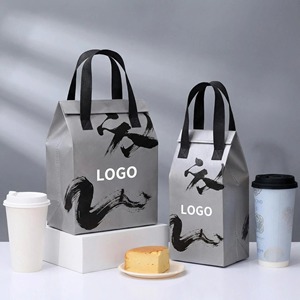 Bolsa Térmica Aislante de Aluminio y Tela No Tejida con Logotipo Personalizado para Entrega de Café, Bolsa para Comida para Llevar, Precio al por Mayor para Cafeterías - Product Image 1