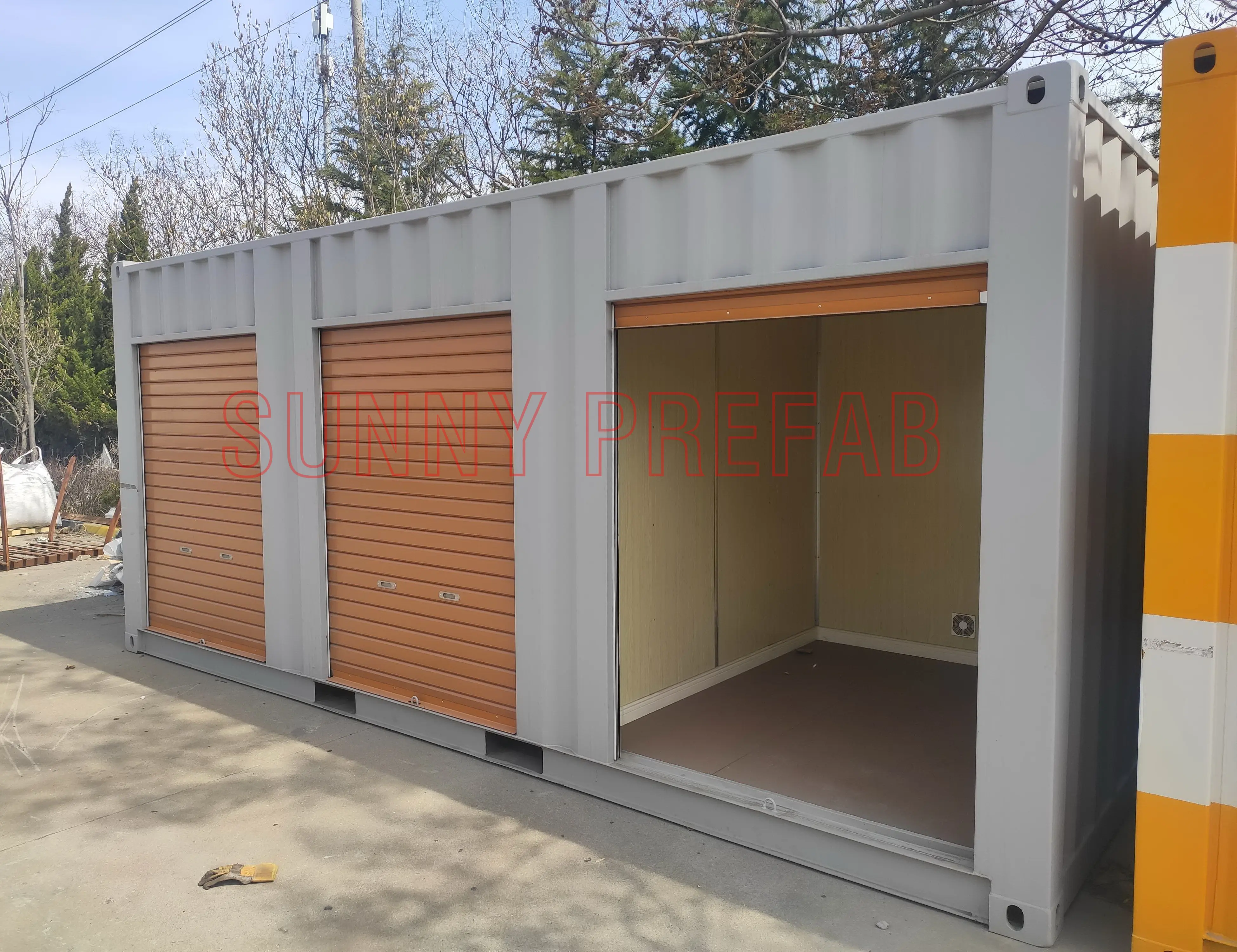 Material de acero soldado movible casa pequeña almacén modular Móvil contenedor almacenamiento