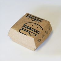 Sac en papier kraft biodégradable pour hamburger, résistant à la graisse, avec logo personnalisé, pour emballage de plats à emporter, restaurant, food truck