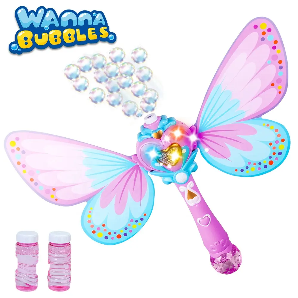 2021 Neueste Geschenk artikel schöne Musik automatische Bubble Blower Maker Stick Magie leuchten Bubble Zauberstab
