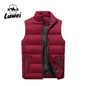 Diseño personalizado chaleco acolchado hombres Puffer Zip Up sin mangas cuello sólido utilidad chaleco acolchado hombres chaleco - Product Image 2