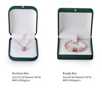 Boîte à bijoux de luxe carrée en velours avec logo personnalisé multicolore pour bagues, boucles d'oreilles, bracelets, colliers - Emballage haut de gamme Marque Aaaina