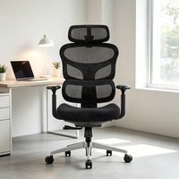 Chaise de bureau exécutive de luxe à dossier réglable en maille, design moderne, ergonomique, pivotante, accoudoirs 4D, multifonction, soutien lombaire, pour atelier