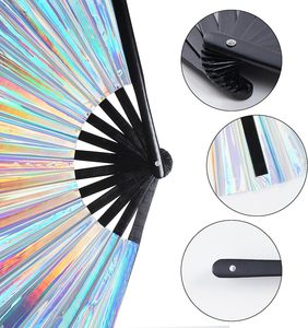 1PC <span class=keywords><strong>Kung</strong></span> <span class=keywords><strong>Fu</strong></span> Pliant Ventilateur Artisanat Cadeaux Scène Performance Danse Fête Photographie Accessoires Ventilateur Pvc Laser <span class=keywords><strong>Film</strong></span> Bambou Ventilateur - Product Image 2