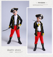Costume de cosplay de Jack Sparrow, pirates des Caraïbes, pour enfants, costume de fête de carnaval pour garçon avec thème de vacances du Nouvel An