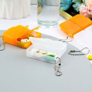 Porte-clés promotionnel personnalisé en plastique PP avec logo, boîte à pilules portable format poche, cadeau promotionnel pas cher très demandé - Product Image 6