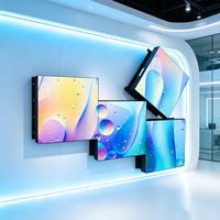 Lecteur vidéo personnalisé en forme de diamant pour une expérience de visionnage exceptionnelle Écran carré pour les magasins de détail et les centres commerciaux