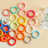 Accessoires DIY : Mini mousquetons ronds à ressort en métal de 25 mm pour la fabrication de bijoux, sacs, sangles et porte-clés