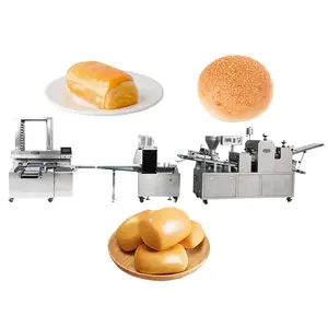 Línea completa para procesamiento de pan, línea de producción de pan tostado, máquina laminadora de masa