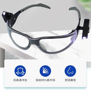 Gafas de seguridad con montura completa, lentes de policarbonato antivaho, montura de plástico para protección contra el polvo en sitios de construcción - Product Image 4