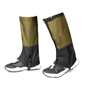 Couvre-chaussures imperméables pour l'extérieur, pour la randonnée et l'alpinisme, protection en tissu Oxford vert et noir camouflage - Product Image 3