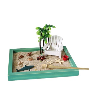 Giardino Zen da Scrivania Executive Beach, Goditi una Giornata in Spiaggia sul Tuo Tavolo, Mini Sandbox da Scrivania, Regalo per Meditazione e Relax - Product Image 1