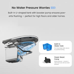 <span class=keywords><strong>Toilette</strong></span> intelligente pour salles de bain modernes avec fonction de chasse d'eau en cas de panne de courant - Product Image 4