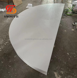 SMOOTH - Decoración para Bodas al Aire Libre, Plataforma Redonda de Acrílico Blanco Brillante, Plataforma de PVC para Pista de Baile, Escenario para Ceremonias - Product Image 5