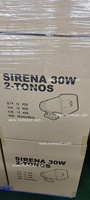 Sirène électrique étanche en plastique blanc, 2 tons, 30W, personnalisé, alarme manuelle, système d'alarme de voiture, haut-parleur