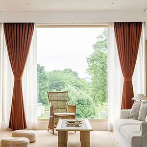 <span class=keywords><strong>Tende</strong></span> Moderne in Ciniglia Jacquard a Spina di Pesce Arancione Bruciato, Oscuranti Totali <span class=keywords><strong>e</strong></span> Termoisolanti per Soggiorno <span class=keywords><strong>e</strong></span> Camera da Letto - Product Image 6