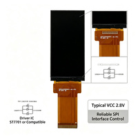 Layar LCD TFT 3.4 Inci 412*960 Resolusi, IC Driver ST7701, Kecerahan 800 CD/M2, Antarmuka RGB, Langsung dari Pabrik
