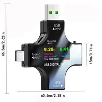 Testeur USB PD de type C: moniteur de tension, de courant et de chargeur de banque d'alimentation avec voltmètre numérique et amplificateur