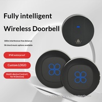 Sonnette sans fil intelligente alimentée par prise murale avec télécommande pour la maison, l'hôtel, l'usine, les soins aux personnes âgées