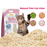 Litière pour chat en tofu en gros, sans poussière, jetable aux toilettes, agglomérante naturelle, 4L 6L 10L, marque privée, approvisionnement direct usine