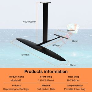 Aile en hydrofoil en carbone légère modèle 3 - Conception d'hydrofoil polyvalente pour l'wingfoil, le windsurf, le <span class=keywords><strong>kitesurf</strong></span>, l'e-foil - Product Image 2