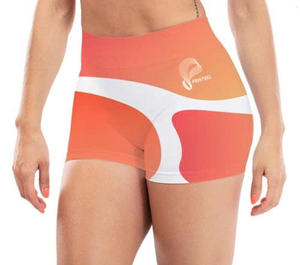 กางเกงขาสั้นออกกำลังกายผ้าฝ้ายสแปนเด็กซ์ของผู้หญิงมีสีที่ออกแบบมาสำหรับเล่นโยคะฟิตเนส - Product Image 1