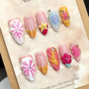 New Design Artificial Fingernails Designer Full Cover <strong>False</strong> <strong>Nail</strong> 3D Press on <strong>Nail</strong> Sets High Quality Wholesale <strong>False</strong> <strong>Nails</strong> - Product Image 5