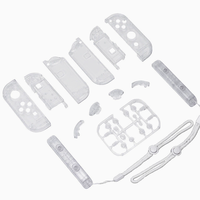 Coque de remplacement transparente pour Nintendo Switch OLED, boîtier de manette, ensemble complet de boutons, kit de bricolage, accessoires de jeu