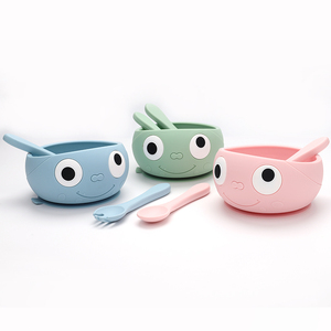 Bol à ventouse en silicone en gros pour bébés, essentiels pour la crèche, vaisselle d'apprentissage et d'entraînement pour les repas, fournitures de table pour enfants - Product Image 1