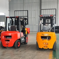 Chariot élévateur diesel diesel 3t 3ton 3500kg avec 3 étapes de mât hauteur de levage de 4500mm avec EPA