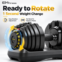 Ensemble d'haltères en acier réglables tout-en-un intelligent et peu encombrant pour équipement de fitness à domicile