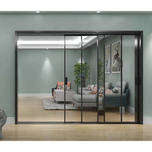 Cuisine durable toutes saisons personnalisée 18 portes coulissantes étroites intérieur moderne matériau en alliage d'aluminium insonorisé thermique extrême - Product Image 1