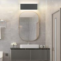 Applique murale LED moderne noir mat pour salle de bain, éclairage haut et bas, lumière chaude 3000K