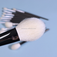 Nouveautés Personnalisation Usine – Ensemble de Pinceaux de Maquillage Professionnels Haut de Gamme en Poils de Chèvre avec Manche en Bois et Virole en Cuivre