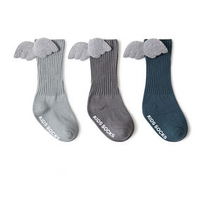 Calcetines antideslizantes <span class=keywords><strong>de</strong></span> algodón con lazo para bebé, medias largas a rayas <span class=keywords><strong>de</strong></span> Color liso para niño y niña - Product Image 5