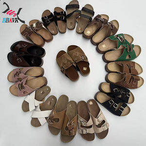 Sandales en gros à prix abordable, en cuir PU de marque avec boucle, pantoufles très vendues, grandes tailles pour femmes en Afrique - Product Image 1
