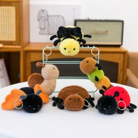 Pendentif en peluche insecte Cigales, poupée insecte, porte-clés de sac 12cm, unisexe, vente en gros, export transfrontalier, offre exclusive