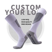 Chaussettes de sport pour jeunes de qualité supérieure, taille et couleur personnalisées, antidérapantes avec grip en silicone, compression pour le football et le soccer, respectueuses de l'environnement