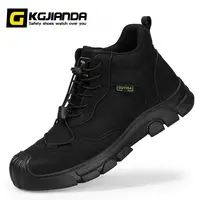 Kgjanda Merk Ce Hot Koop Black High Cut Stalen Neus Veiligheidsschoenen Lichtgewicht Mannen Veiligheid Laarzen