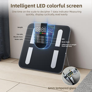 เครื่องชั่งน้ำหนักอัจฉริยะ จอแสดงผล LED 7 รายการ เซ็นเซอร์ความแม่นยำสูง แอปพลิเคชันบลูทูธ ใช้ในบ้าน ใช้พลังงานจากแบตเตอรี่ 30x30x26.5 ซม. - Product Image 4